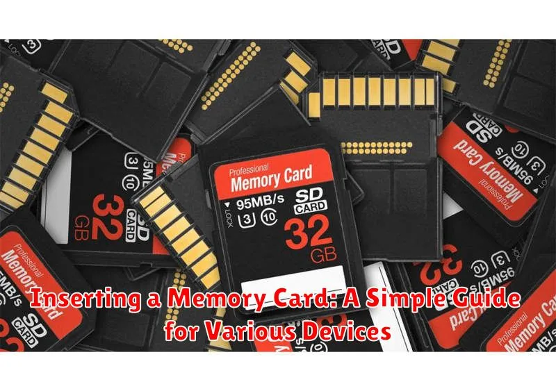 Inserting a Memory Card: A Simple Guide for Various Devices